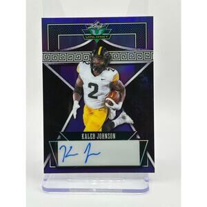 2024 Leaf Ecclectic Kaleb Johnson Valiant Purple Auto 6/6 SP Pittsburgh Steelers